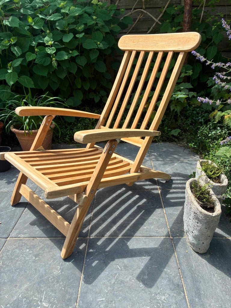 Premium kwaliteit Teakhouten Lounge chair - als nieuw -, Ophalen, Zo goed als nieuw, Teakhout
