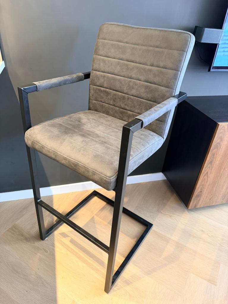 Barkruk Lizzy - antraciet (x4), Huis en Inrichting, Stoelen, Ophalen, Zo goed als nieuw, Vier, Stof