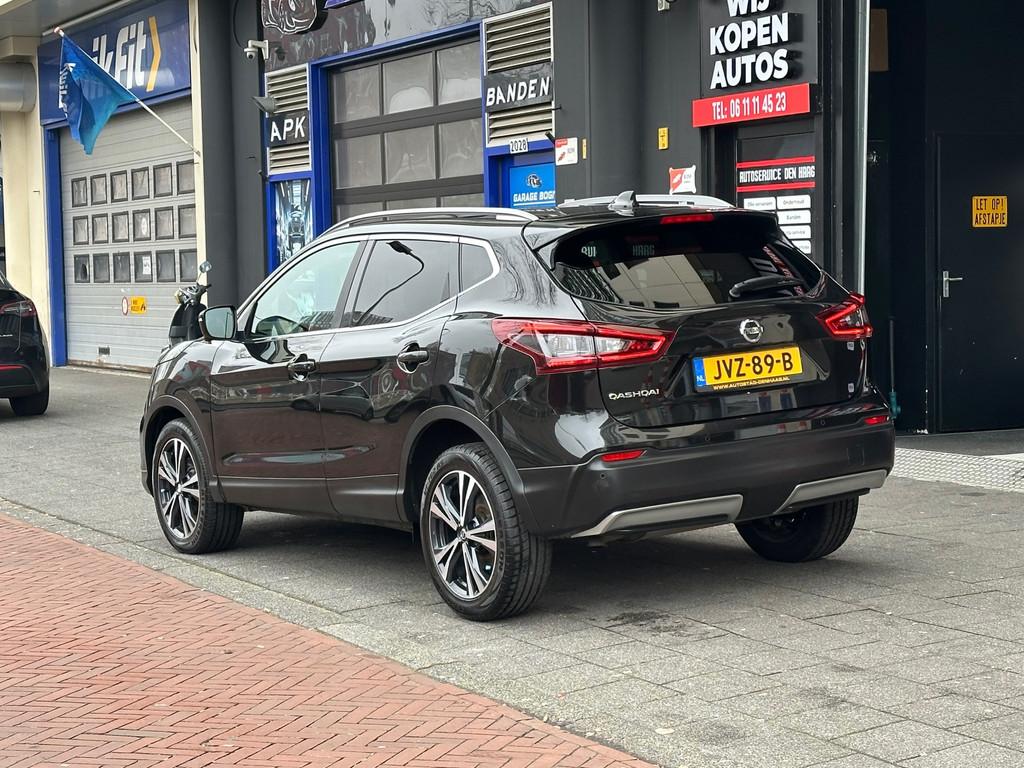 Nissan Qashqai 1.3 DIG-T Design Edition Aut Navi 360 Camera, Stof, Gebruikt, Euro 6, Zwart