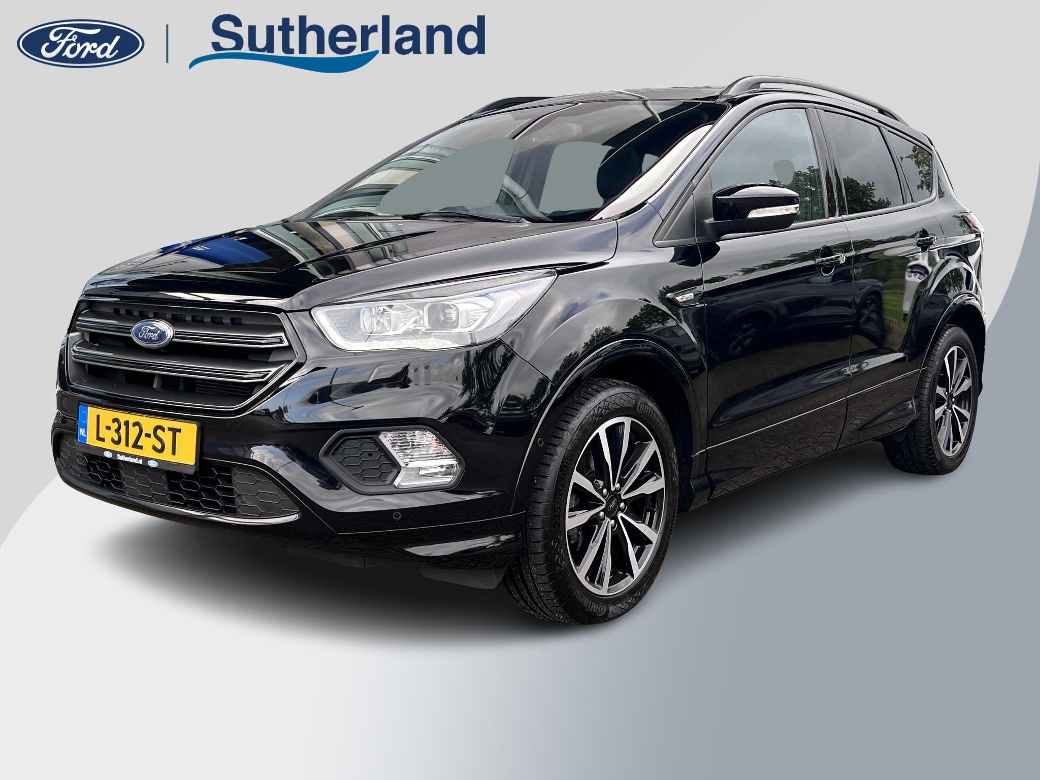 Ford Kuga 1.5 EcoBoost ST Line | Winterpack | Trekkaak | 200, 4 cilinders, Leder en Stof, Zwart, Bedrijf