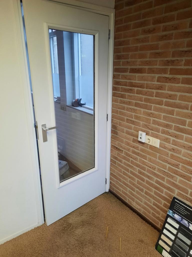 Multiplex binnendeur 830x2015, Doe-het-zelf en Verbouw, Deuren en Horren, Ophalen, Glas, Binnendeur, 200 tot 215 cm
