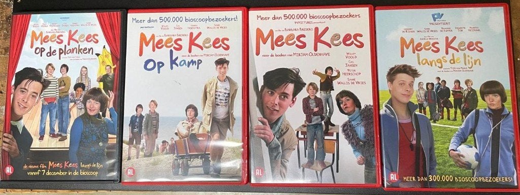 DVD's  Mees Kees deel 1 t/m 4, Cd's en Dvd's, Alle leeftijden, Ophalen of Verzenden, Zo goed als nieuw, Overige typen