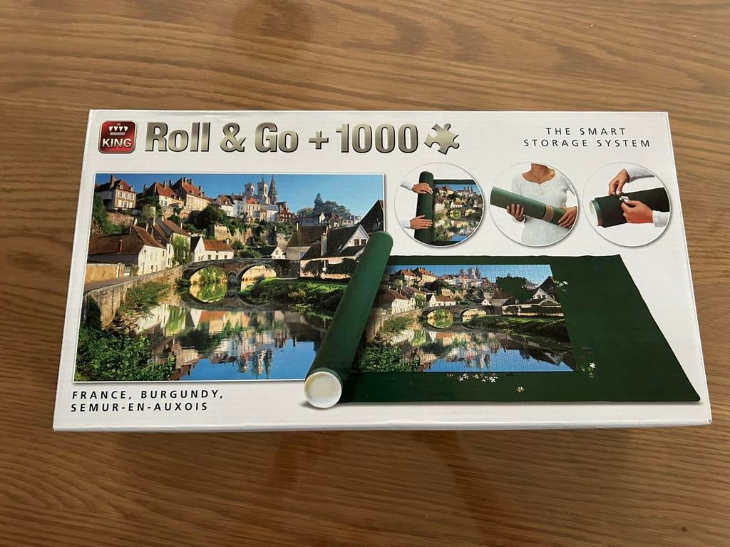 Puzzelmat & puzzel, 1000 stukjes, Ophalen of Verzenden, 500 t/m 1500 stukjes, Zo goed als nieuw