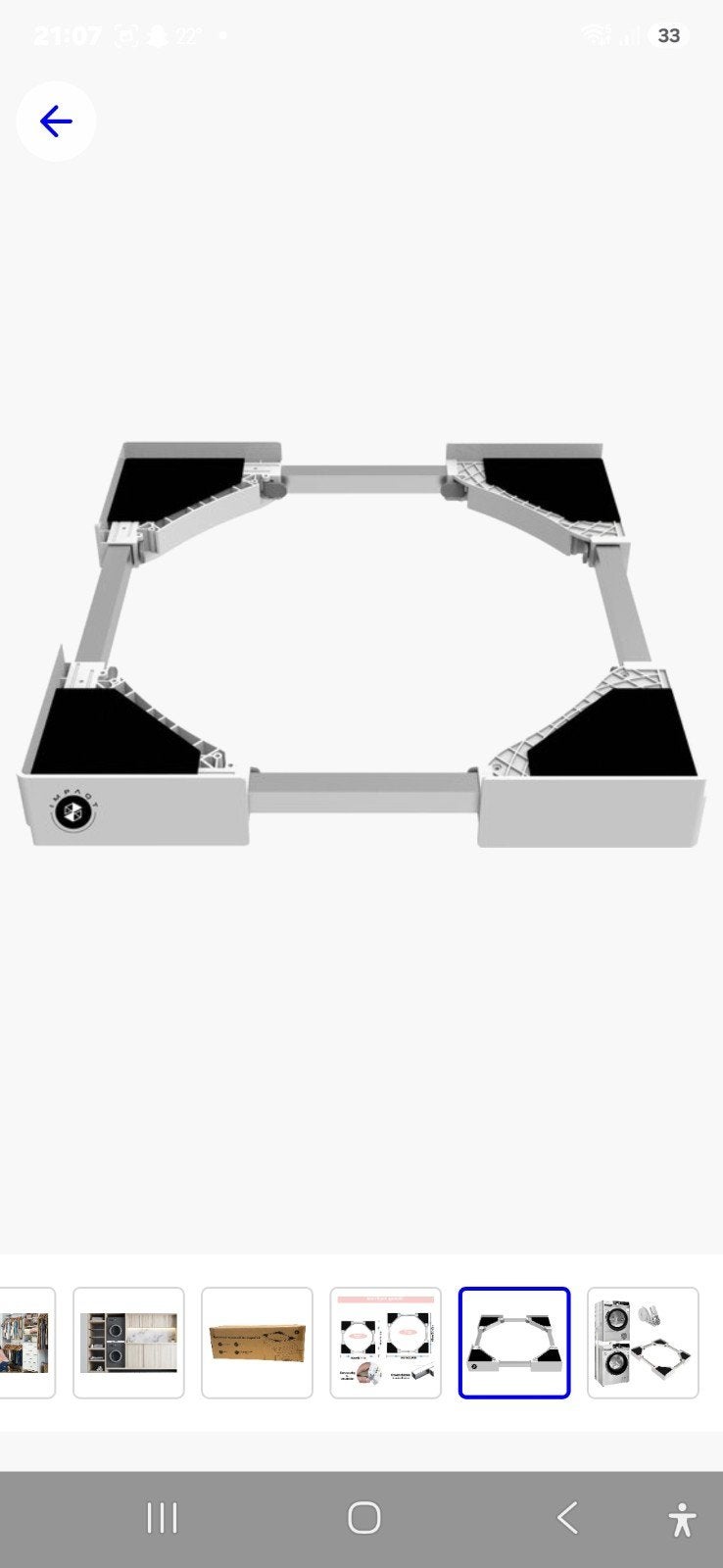 Impaqt wasmachine / droger stapelkit, Witgoed en Apparatuur, Ophalen, Nieuw, Minder dan 85 cm