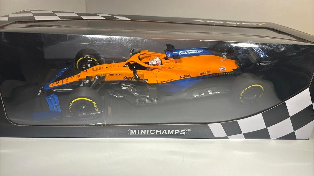 F1 McLaren mcl35m daniel ricciardo 2021 minichamps 1.18, Hobby en Vrije tijd, Modelauto's | 1:18, Ophalen of Verzenden, MiniChamps