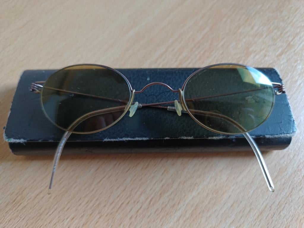 Lindberg Air Rim Pyrus Bril, Overige merken, Gebruikt, Beige, Ophalen of Verzenden