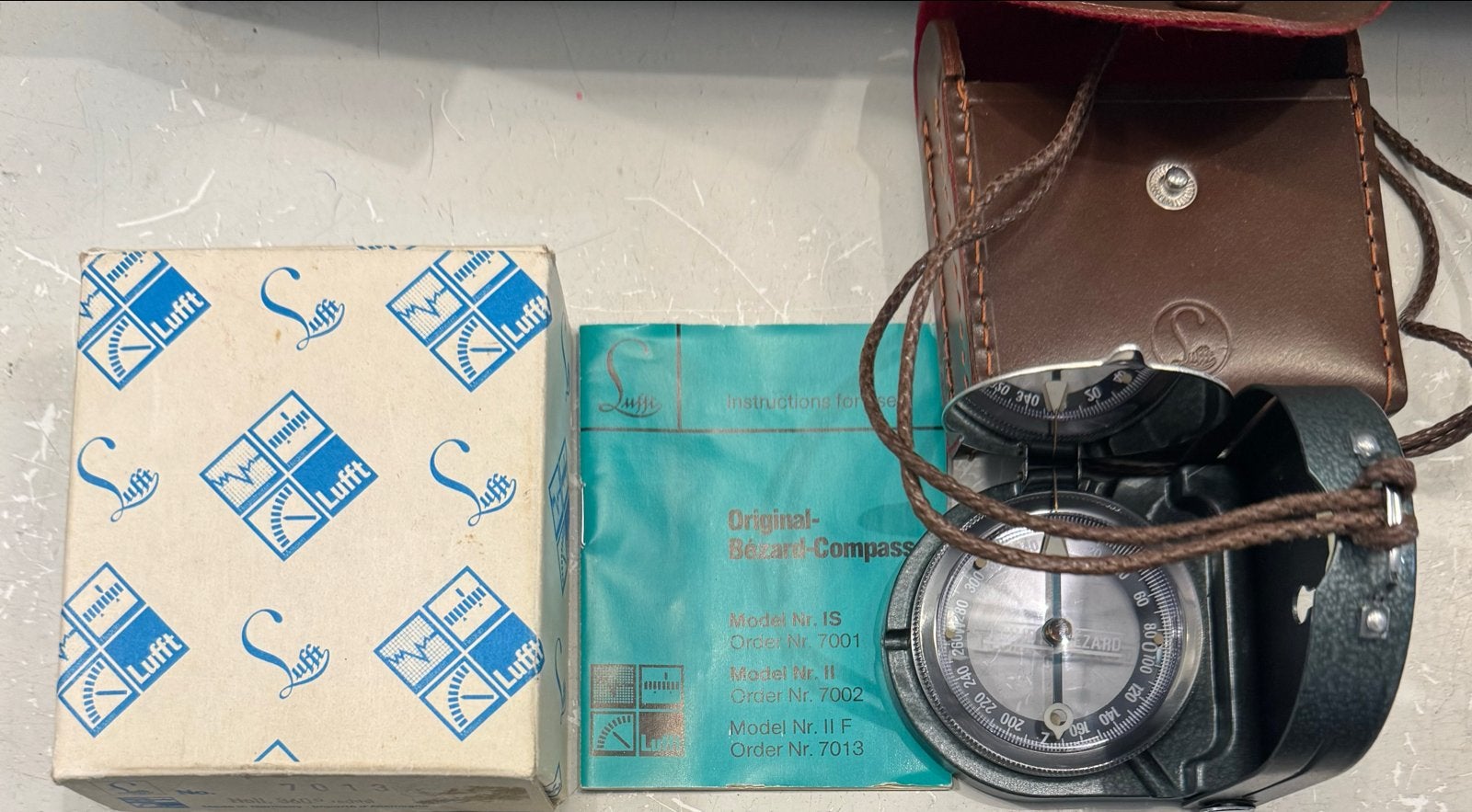 Vintage Lufft Bezard Kompas met originele doos en etui, Ophalen of Verzenden