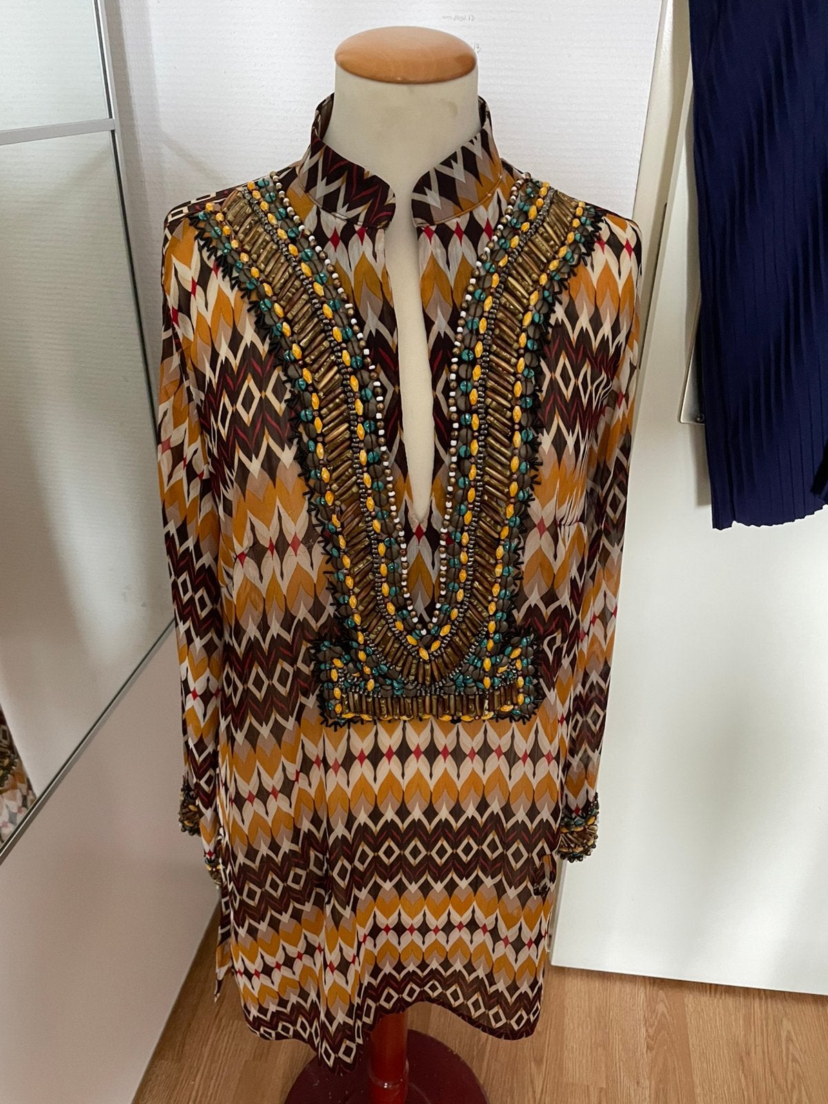 Glamour Bliuse italiaans tuniek BOHO maat M, Ophalen of Verzenden, Zo goed als nieuw, Maat 38/40 (M), Meerkleurig