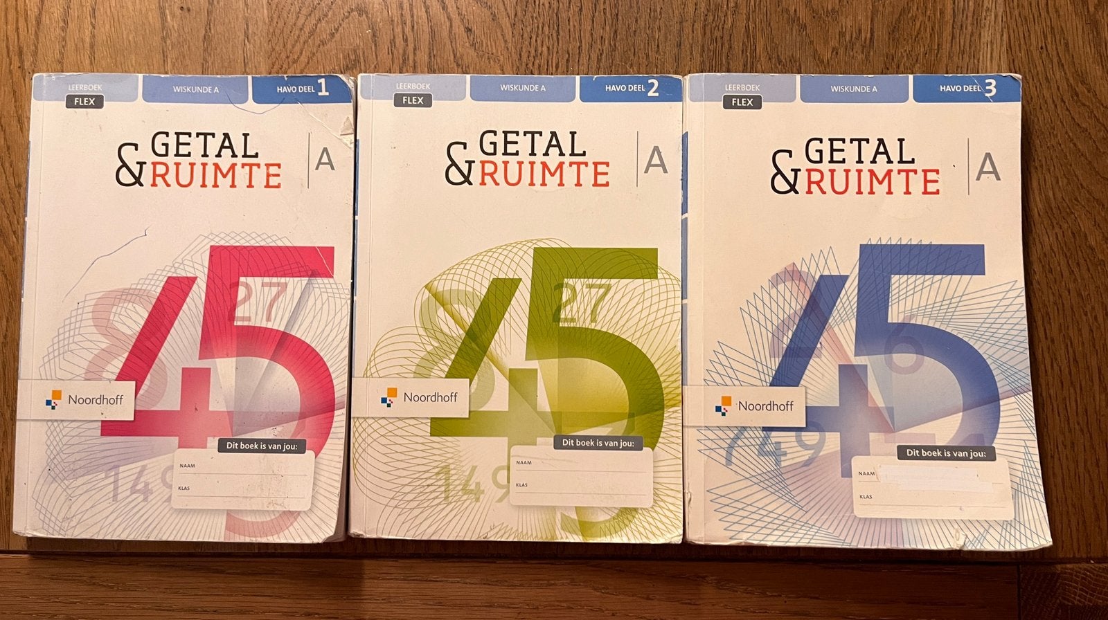 Getal & Ruimte Deel 1 tm 3 HAVO 12e editie Flex Noordhoff, Ophalen of Verzenden, Beta, Gelezen, Overige niveaus