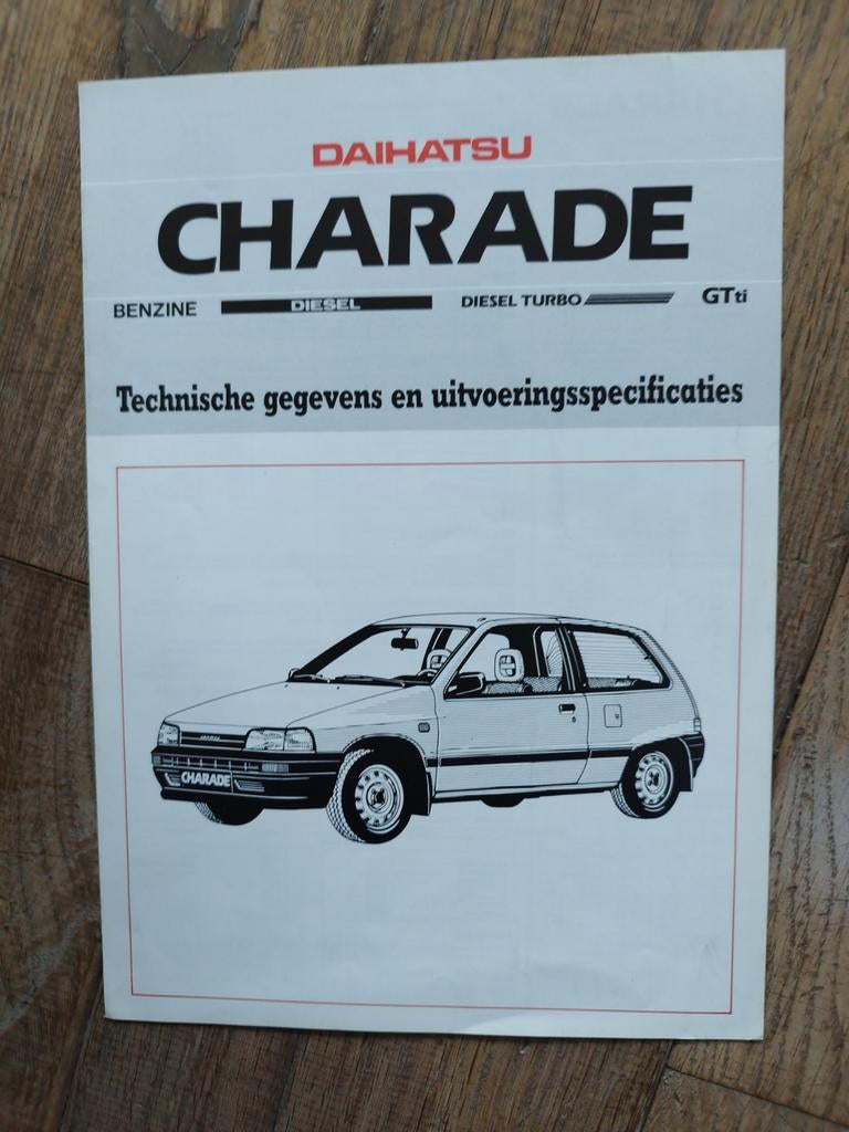 Daihatsu Charade turbo diesel GTti technische gegevens, Ophalen of Verzenden, Zo goed als nieuw, Daihatsu