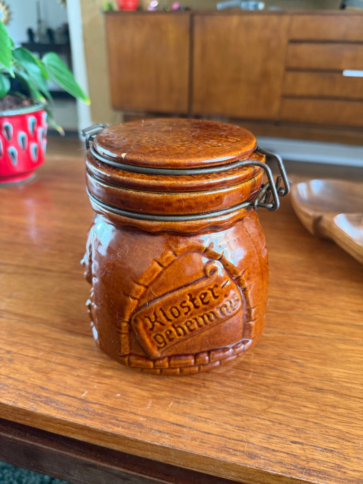 Vintage Bay Keramik West Germany Voorraadpot Bruin, Antiek en Kunst, Antiek | Keramiek en Aardewerk, Ophalen of Verzenden