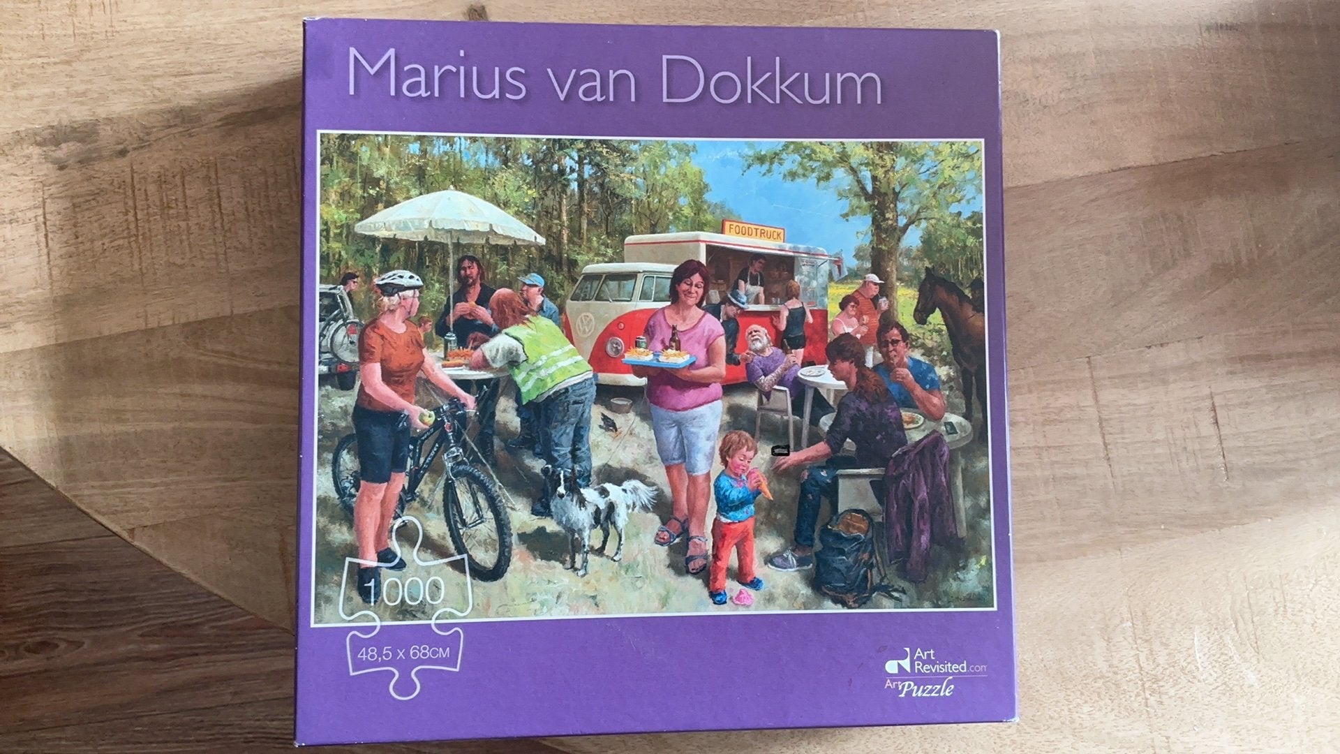 Marius van Dokkum puzzel Foodtruck, Ophalen, 500 t/m 1500 stukjes, Zo goed als nieuw