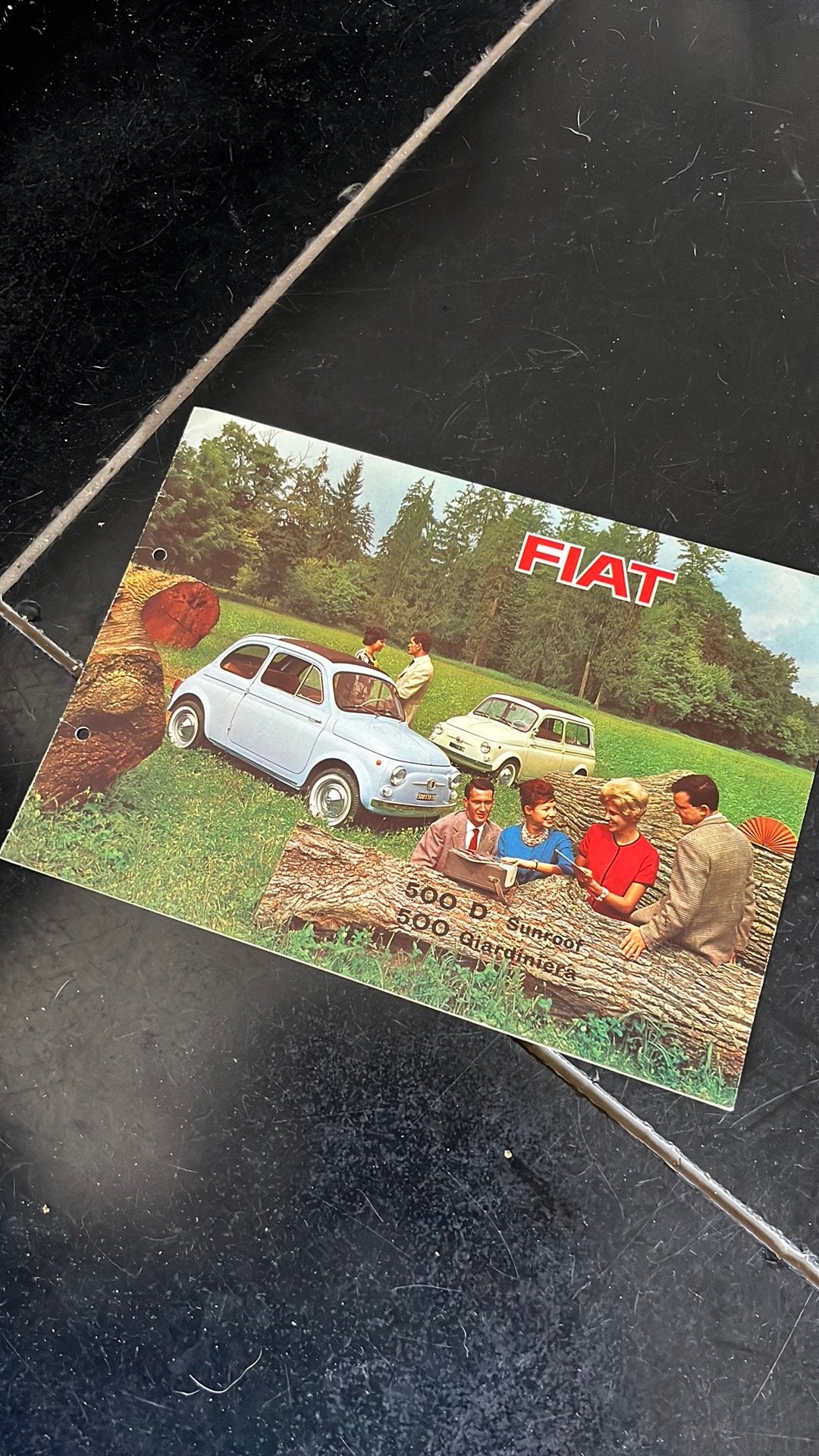 Fiat 500 D / Giardiniera brochure (NL) jaren 60 A4 6 BLZ, Ophalen of Verzenden, Zo goed als nieuw, Overige merken