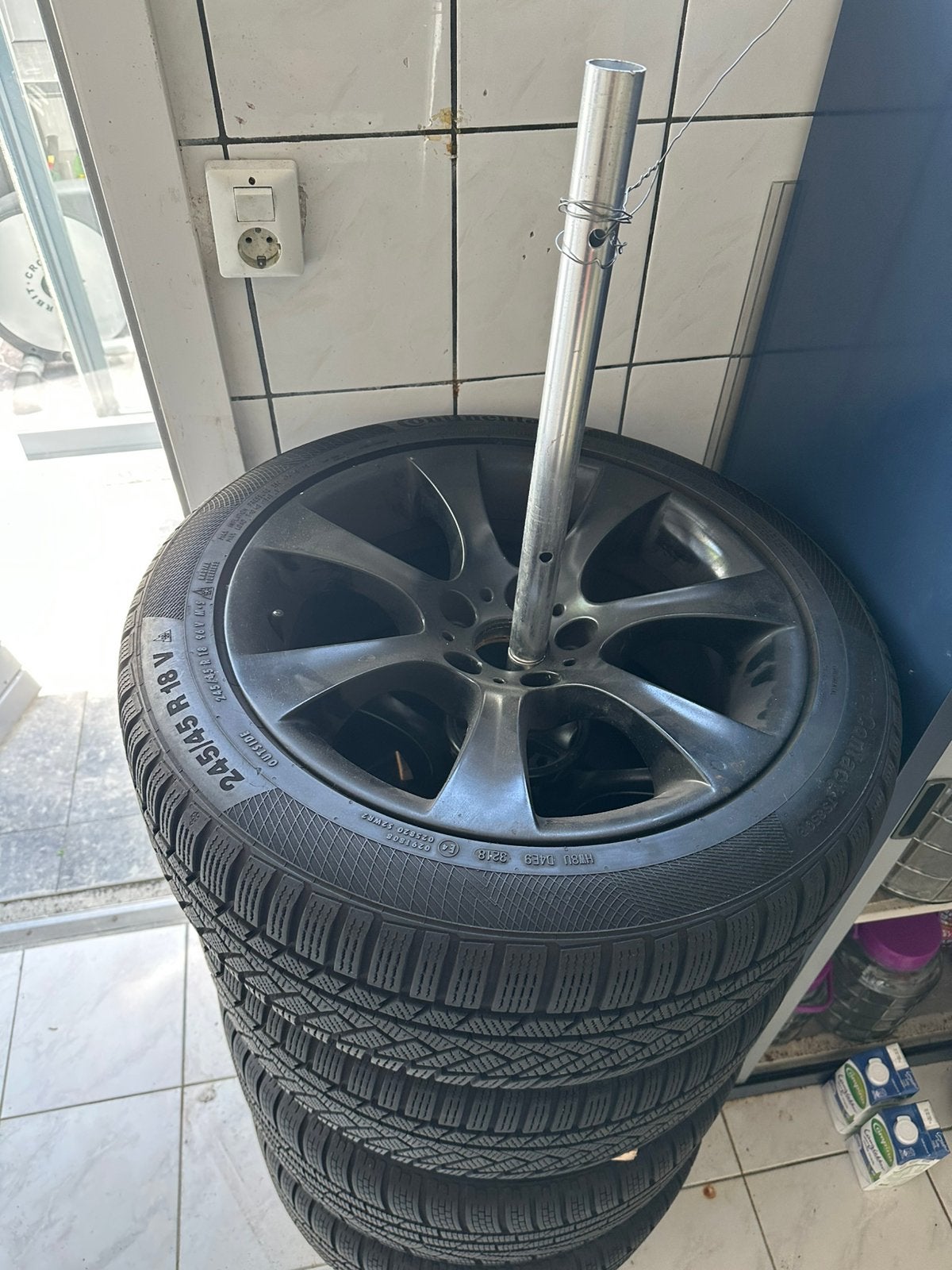 Bmw e60 velgen orgineel met winterbanden breedte set, Ophalen, BMW