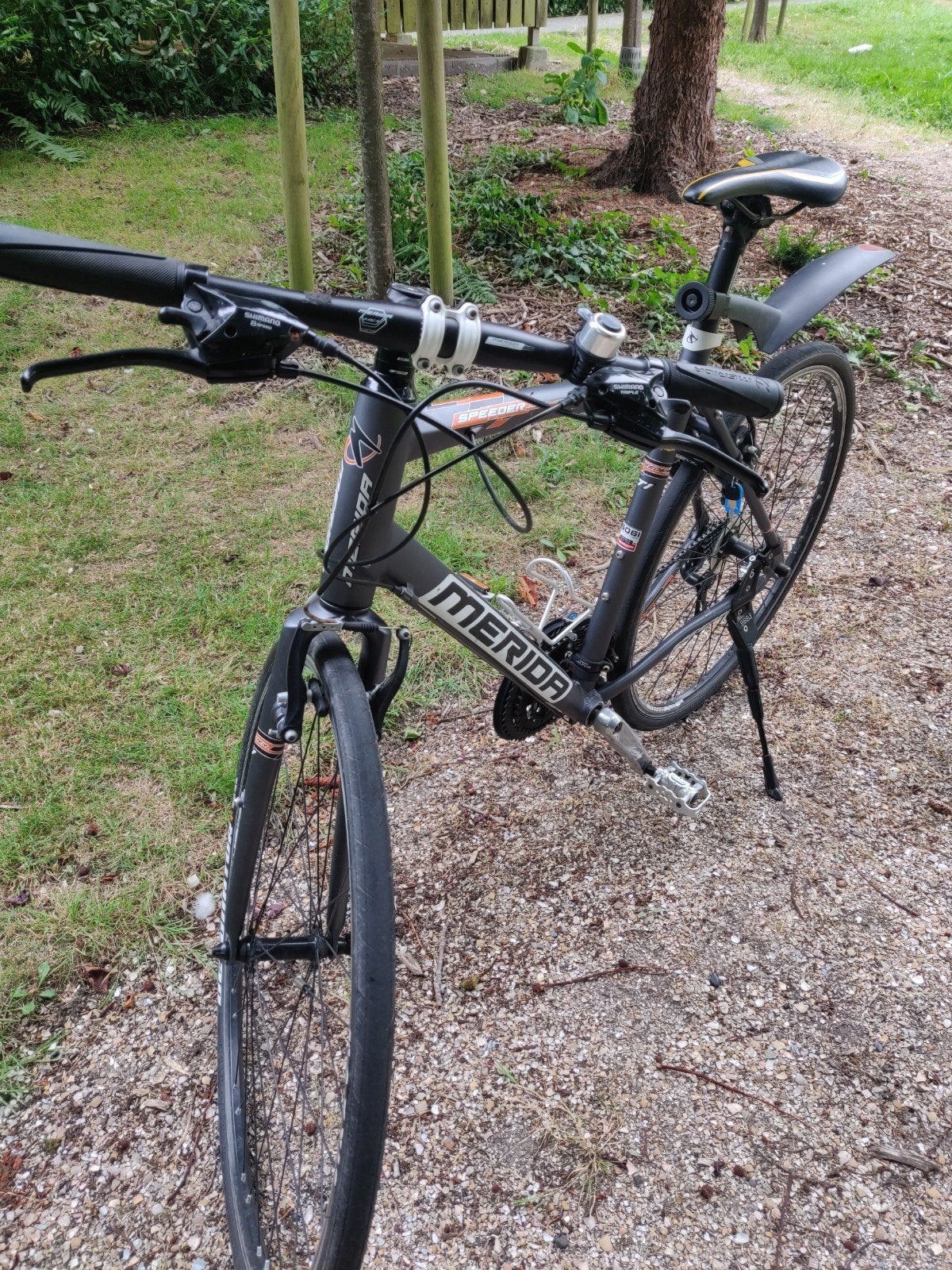 Merida speeder t1 hybride fiets mt 54, Gebruikt, Meer dan 20 versnellingen, 53 tot 57 cm, Ophalen