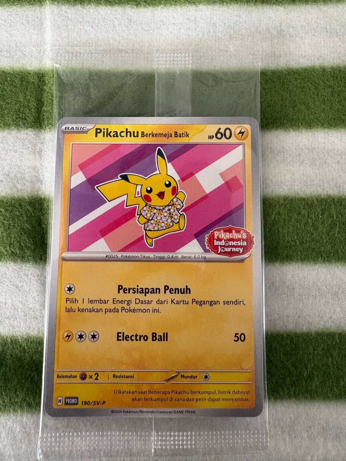 Pikachu Berkemeja Batik 190 - Sealed!, Ophalen of Verzenden, Nieuw, Losse kaart