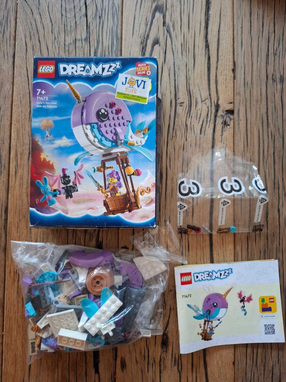 LEGO DREAMZzz 71472 Izzie's Narwal het heteluchtballon, Gebruikt, Inclusief instructies, Overige thema's, Lego