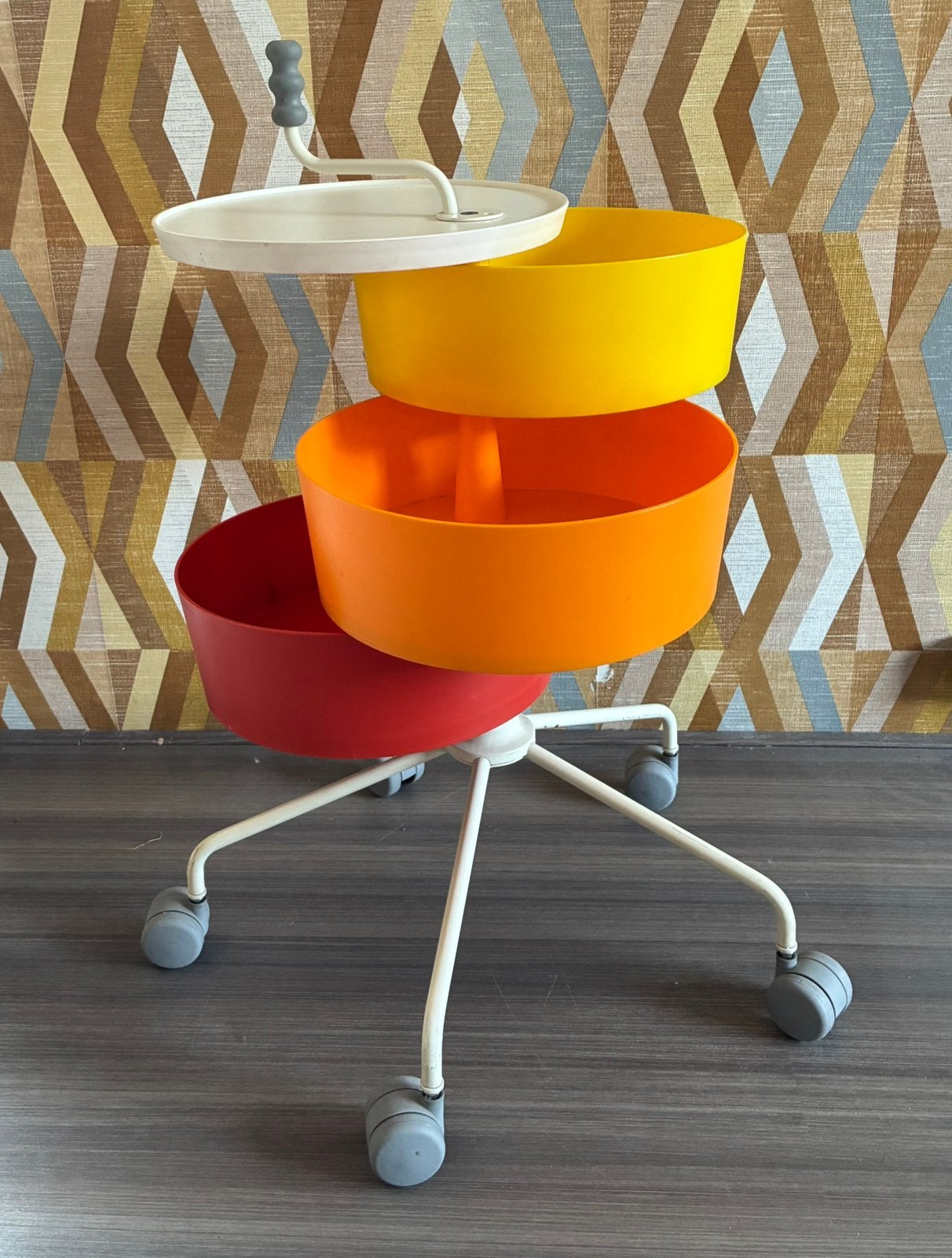 Vintage PS Ikea Klyftig trolley op wieltjes, Verzamelen, Ophalen of Verzenden, Huis en Inrichting