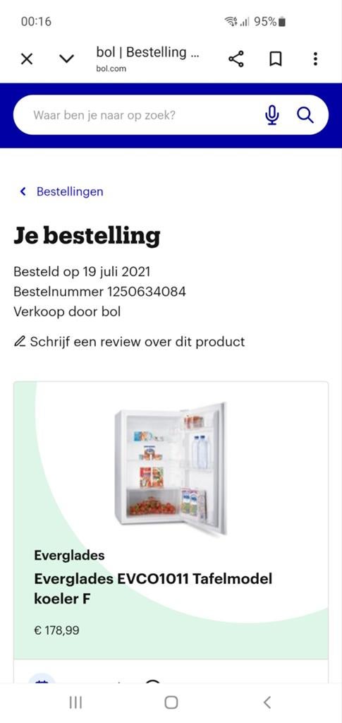 Smalle tafelmodel koelkast (gereserveerd), Witgoed en Apparatuur, Koelkasten en IJskasten, Ophalen, Minder dan 85 cm, Minder dan 75 liter