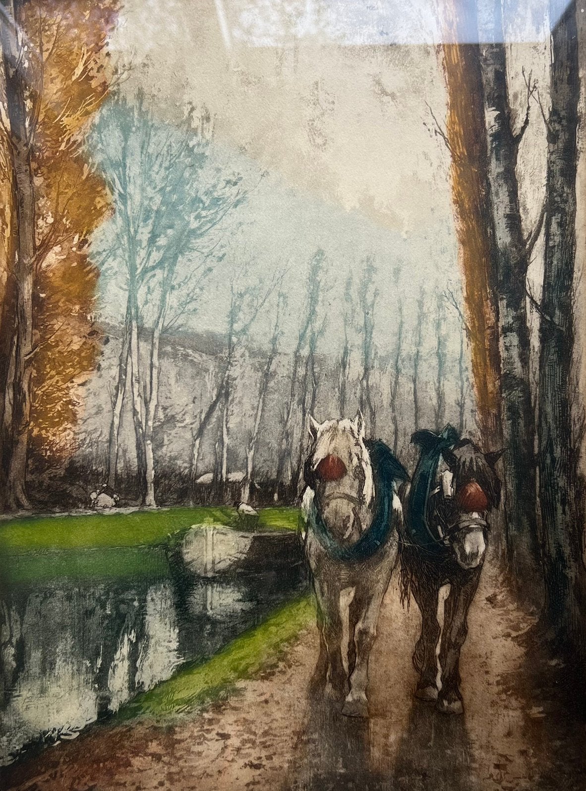 Ferdinant-Jean Luigini. Het Jaagpad-Chemin de Halange, Ophalen of Verzenden