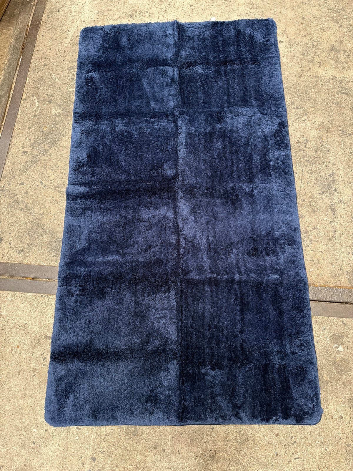 Donkerblauw vloerkleed 80x150cm, Gebruikt, 100 tot 150 cm, Blauw, Nvt