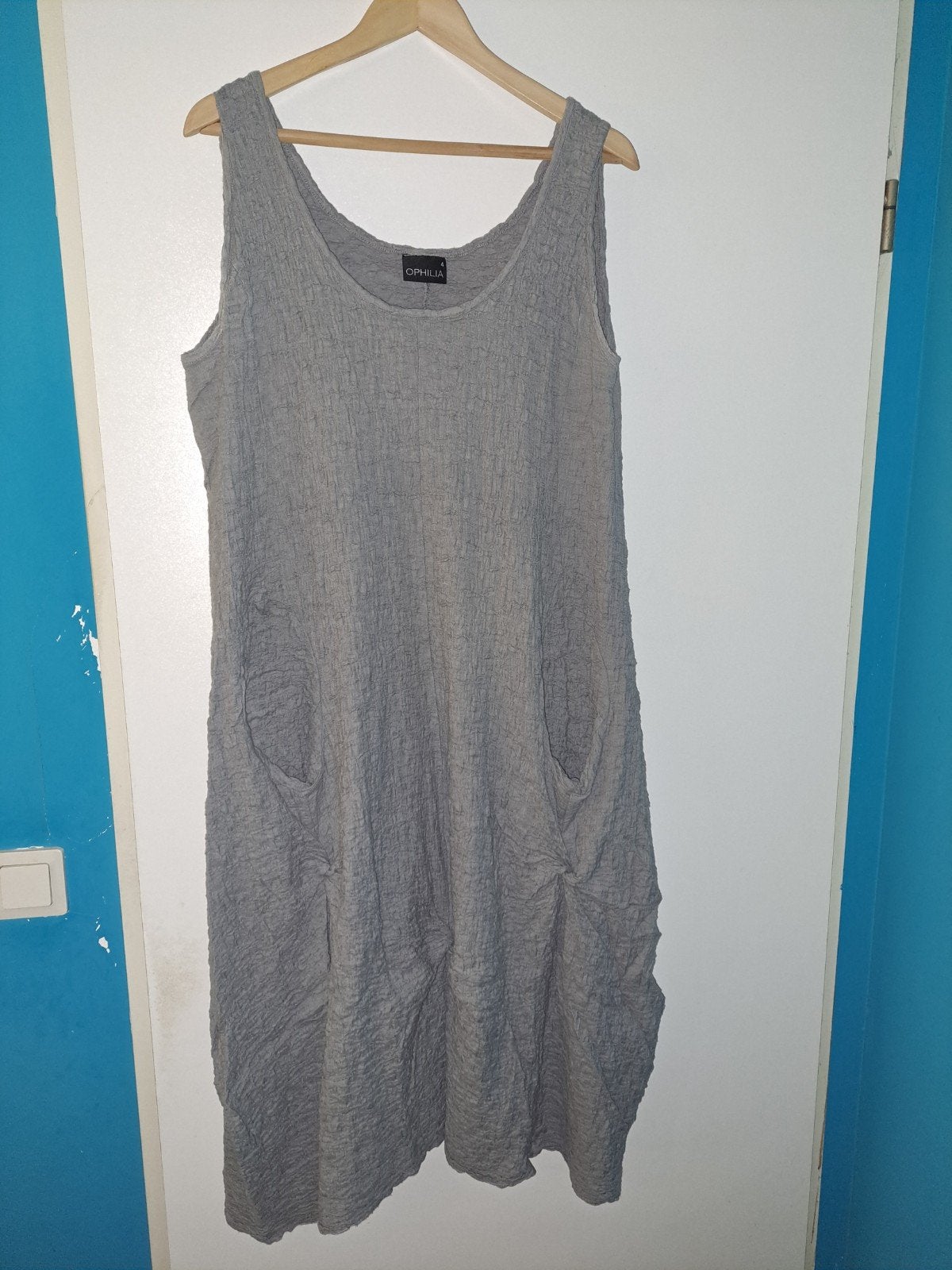Ophilia Grijze Jurk Maat 4 ( 50/52), Kleding | Dames, Jurk, Ophalen of Verzenden, Zo goed als nieuw, Ophilia