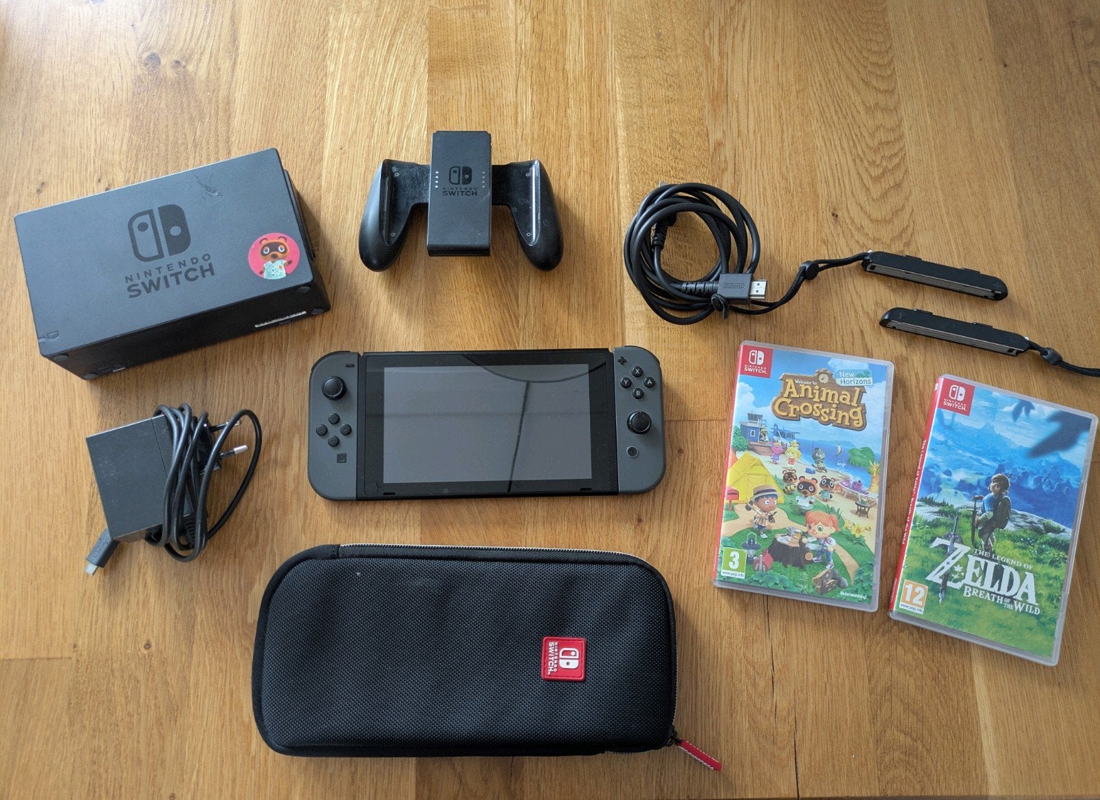Nintendo Switch met Zelda BOTW en Animal Crossing, Ophalen of Verzenden, Zo goed als nieuw, Met 1 controller, Switch Original