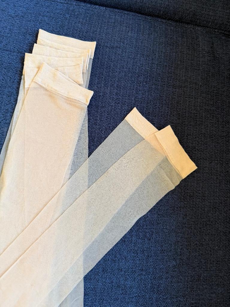 Nieuw ! Set van 4 paar panty knie kousen, huidskleur, Verzenden, Beige, Nieuw, Overige maten