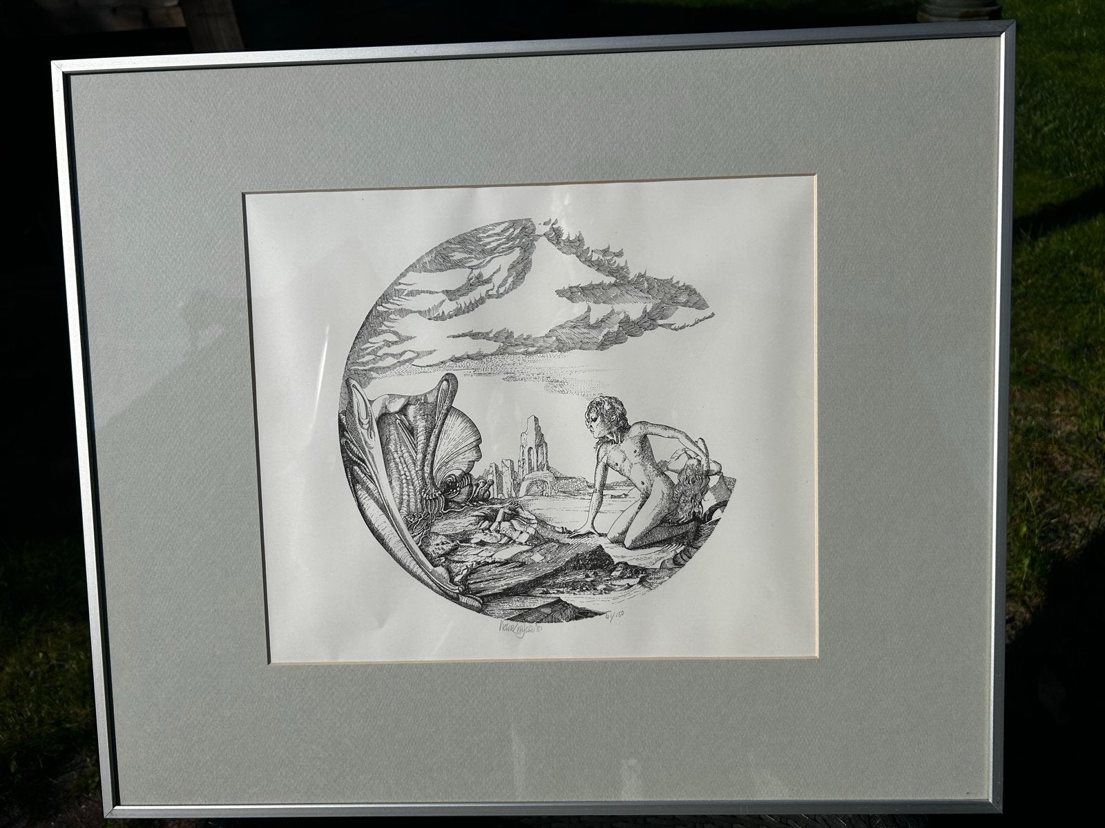 3x Victor Linford Surrealistische ets Gesigneerd 1981 41/150, Ophalen, Dagelijks leven, 1950 - 1999, Genummerd