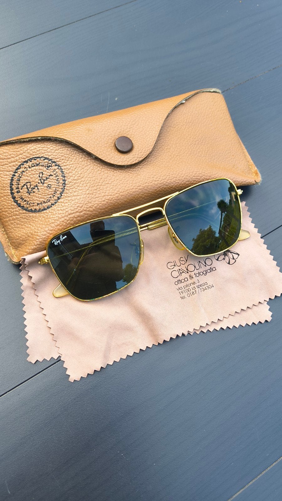 Ray-Ban Caravan B&L USA 52-16 – Vintage, Gebruikt, Zonnebril, Overige kleuren, Ophalen of Verzenden