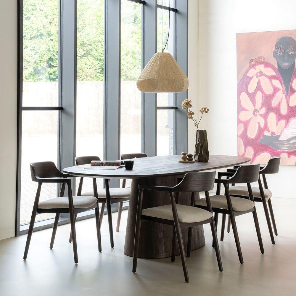 Eettafel Aron ovaal mangohout bruin 250x110, Overige materialen, 100 tot 150 cm, Ophalen of Verzenden, Vijf personen of meer