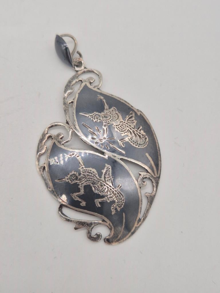 Mooie Siam Sterling vintage hanger, Ophalen of Verzenden, Gebruikt, Zilver, Zilver
