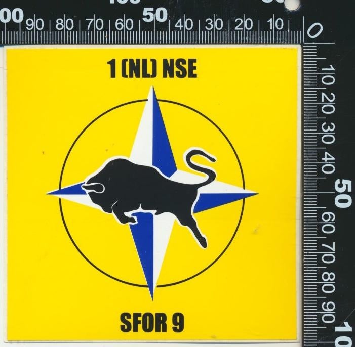 Sticker: 1 NL NSE - SFOR 9, Verzamelen, Ophalen of Verzenden, Zo goed als nieuw, Bedrijf of Vereniging