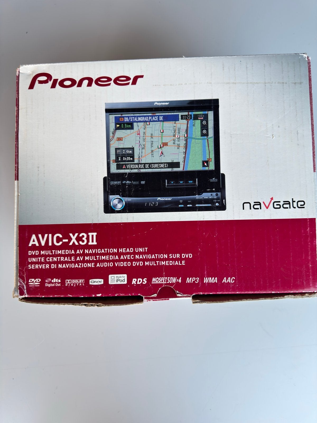 Pioneer AVIC-X3II Navigatie Head Unit met DVD Multimedia, Ophalen of Verzenden, Gebruikt