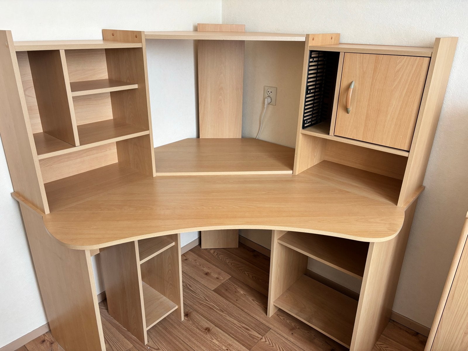 Hoekbureau met opbergruimte en CD/DVD rek, Ophalen, Opbergruimte, 120 cm, 120 cm