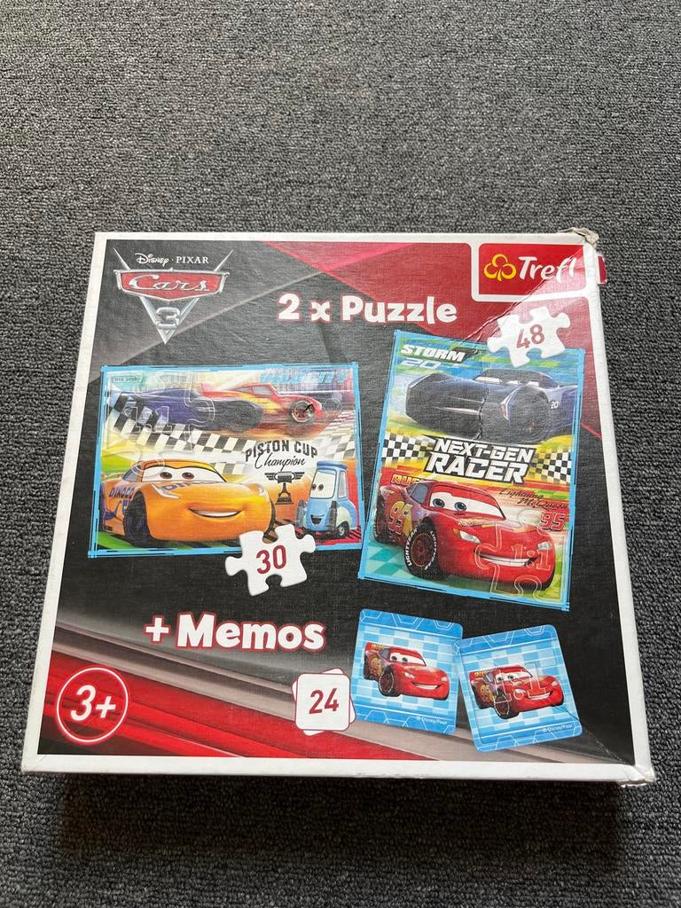 Disney Pixar Cars 3 Puzzelset (2x Puzzel + Memos), Ophalen of Verzenden, 10 tot 50 stukjes, Nieuw, 2 tot 4 jaar