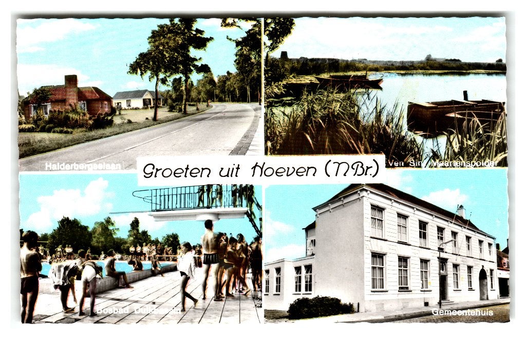Hoeven, Groeten uit Hoeven, Verzenden, 1960 tot 1980, Ongelopen, Noord-Brabant