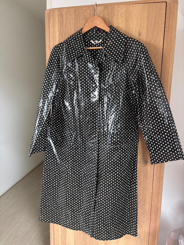 Vintage Regenjas - Marimekko jaren ‘70, Maat 38/40 (M), Marimekko, Zwart, Ophalen of Verzenden