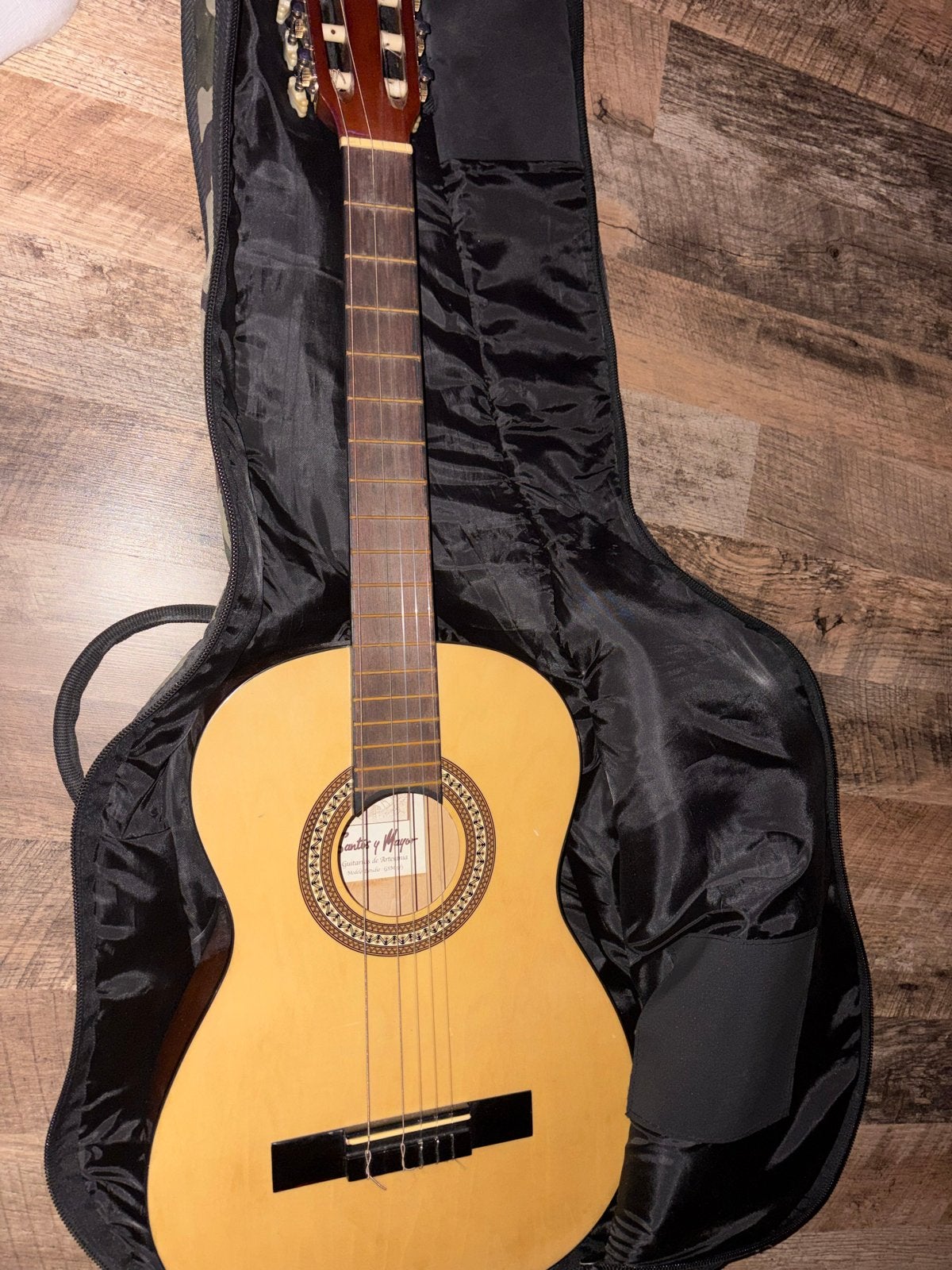 Santos y Mayor Klassieke Gitaar met hoes - 1 snaar gebroken, Ophalen, Gebruikt, Klassieke of Spaanse gitaar