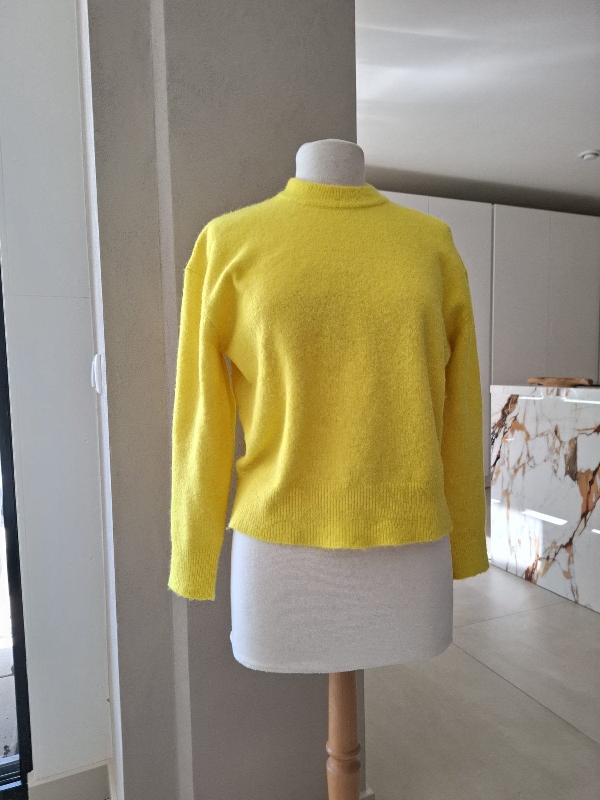 Samsoe Samsoe Gele Trui Wolmix Maat M, Kleding | Dames, Verzenden, Zo goed als nieuw, Maat 38/40 (M), Geel