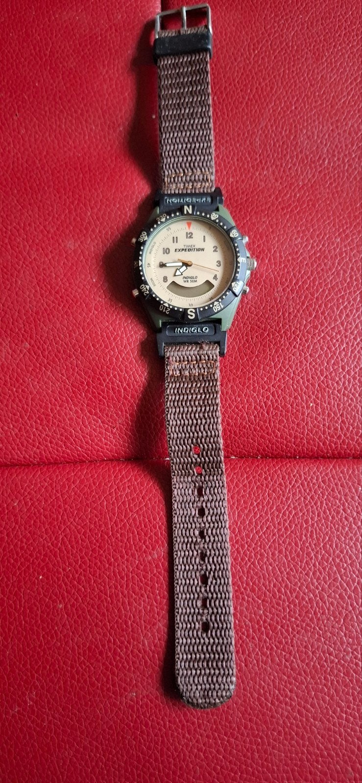 Timex Expedition Indiglo WR 50M Polshorloge, Overige merken, Kunststof, Gebruikt, Polshorloge