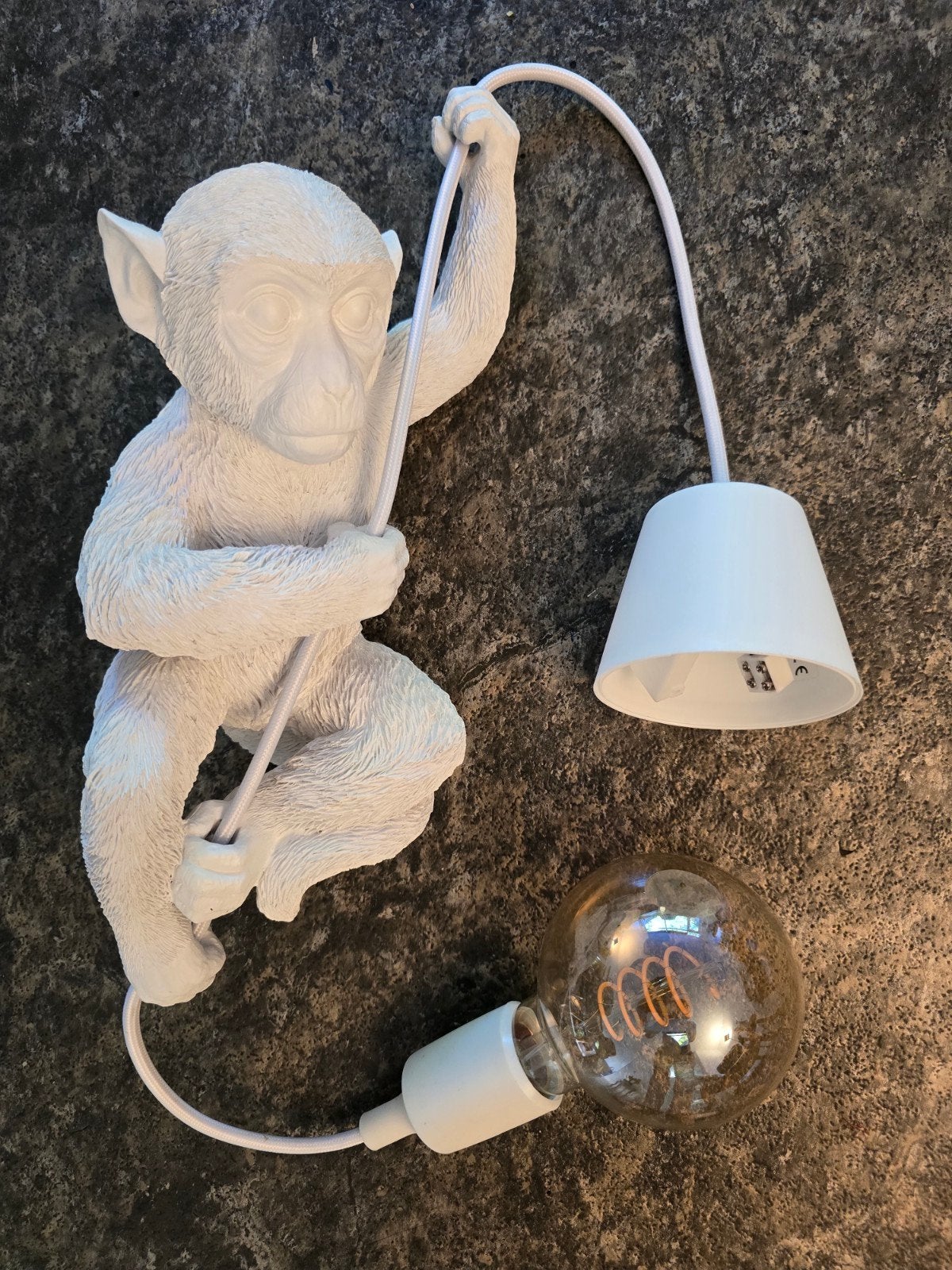 J-Line Aap lamp wit - hanglamp - wandlamp - design lamp, Wit, Overige merken, Kunststof, Ophalen of Verzenden
