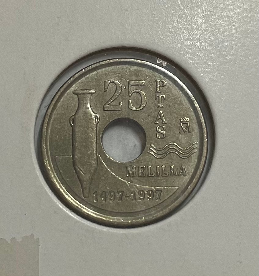 25 pesetas Spanje 1997, Ophalen of Verzenden, Overige landen