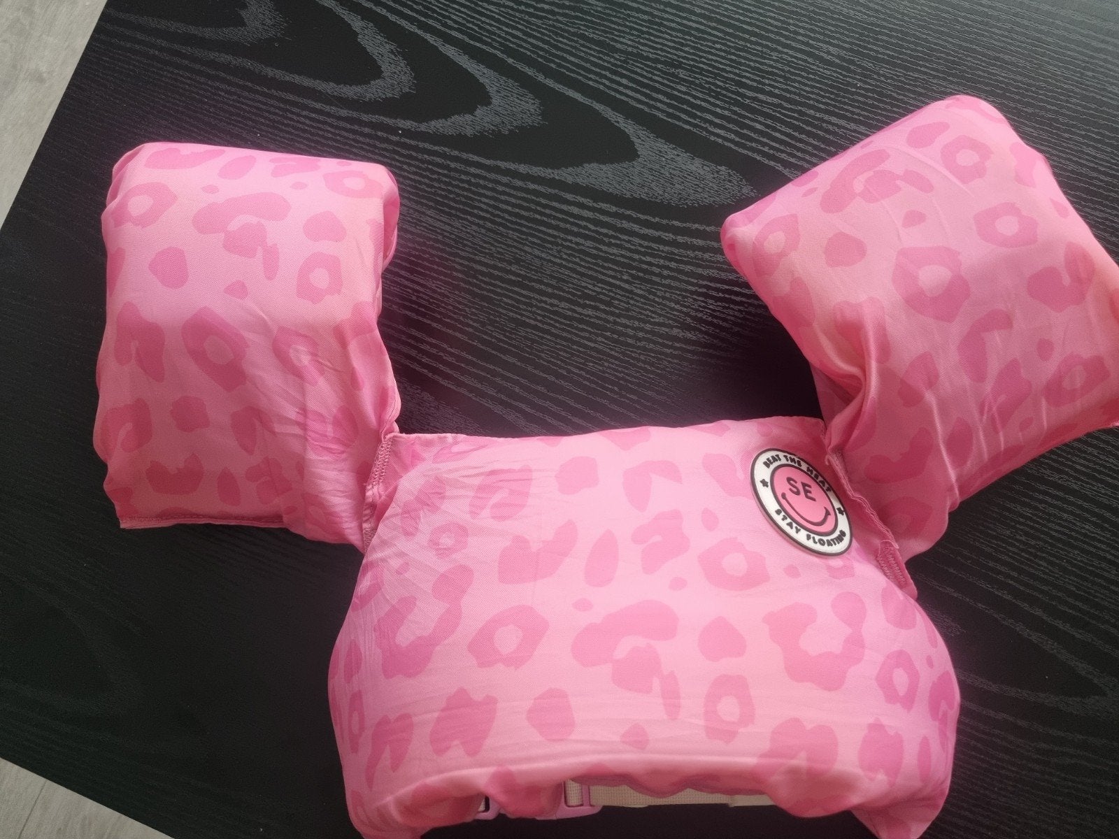 Roze puddlejumper met luipaardprint, Ophalen of Verzenden, Zo goed als nieuw, Zwembandjes, Overige merken