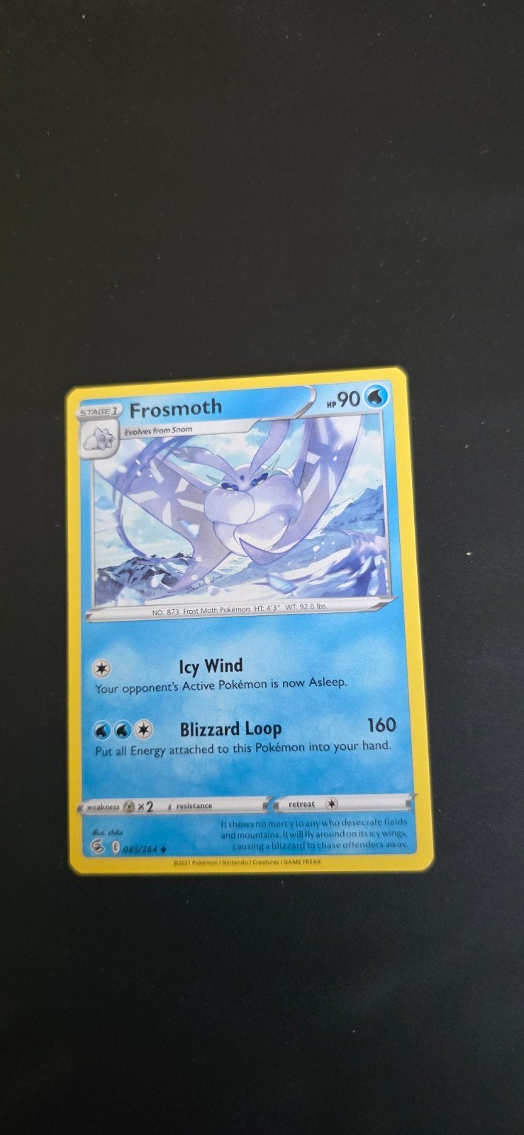 Frosmoth Pokémon Kaart - Zo goed als nieuw, Ophalen of Verzenden, Zo goed als nieuw, Losse kaart