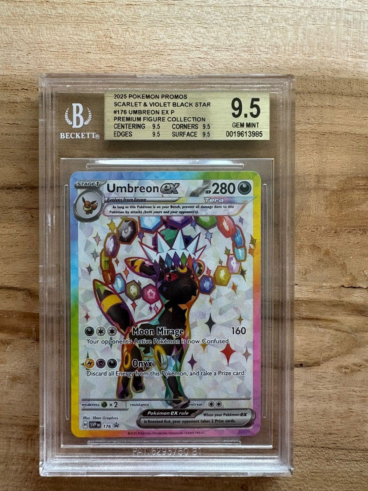 Umbreon ex 176/162 BGS 9.5 Gem Mint Pokémon kaart, Ophalen of Verzenden, Zo goed als nieuw, Losse kaart, Foil