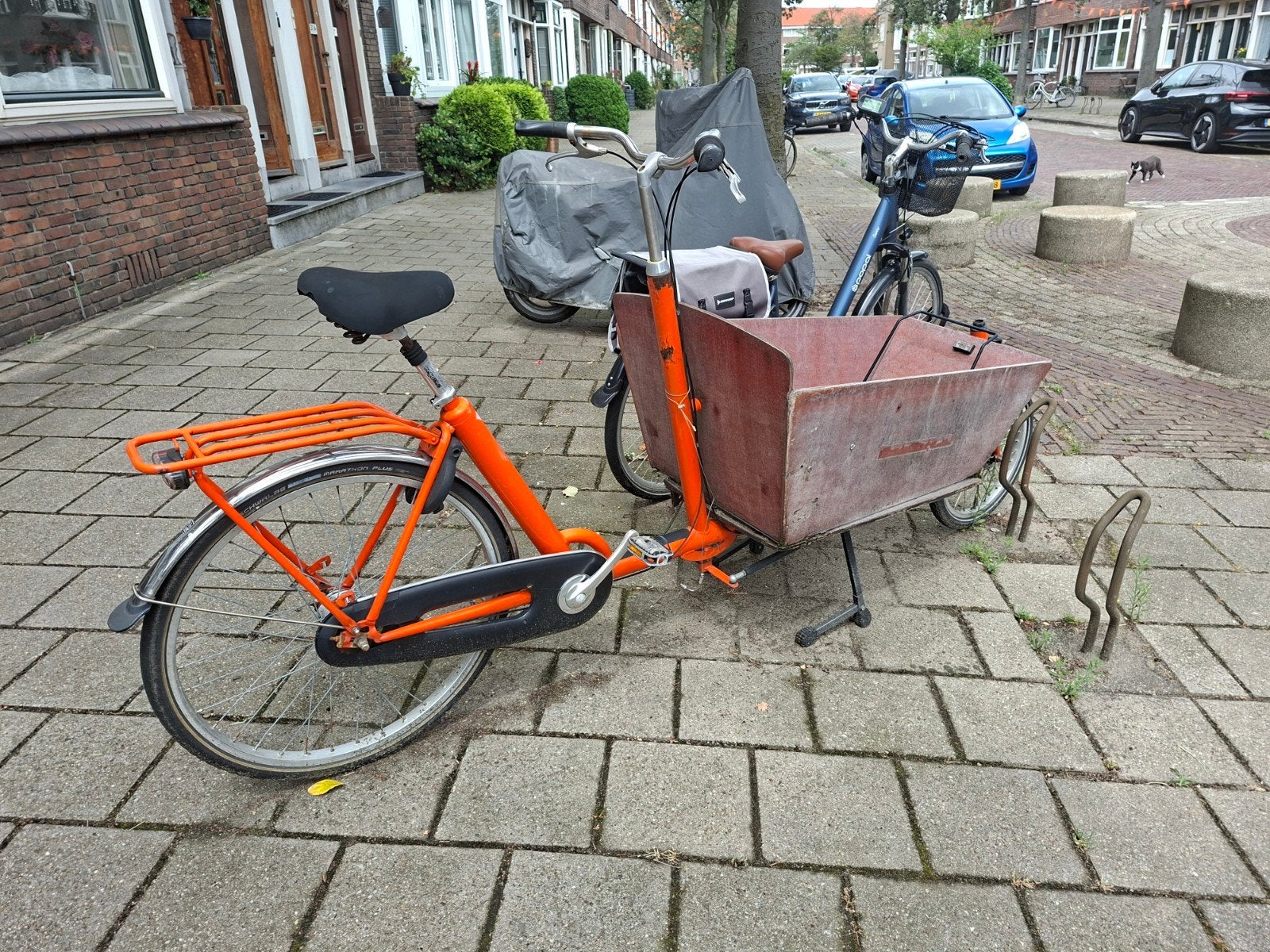 Opknap bakfiets, Fietsen en Brommers, Fietsen | Bakfietsen, Ophalen, Gebruikt, 2 kinderen