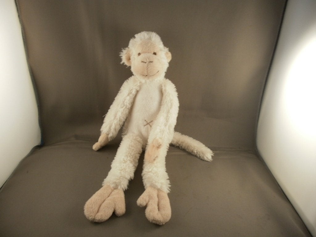 happy horse aap Mickey wit beige masker handjes voetjes 33cm, Happy Horse, Wasbaar, Ophalen of Verzenden, Zo goed als nieuw