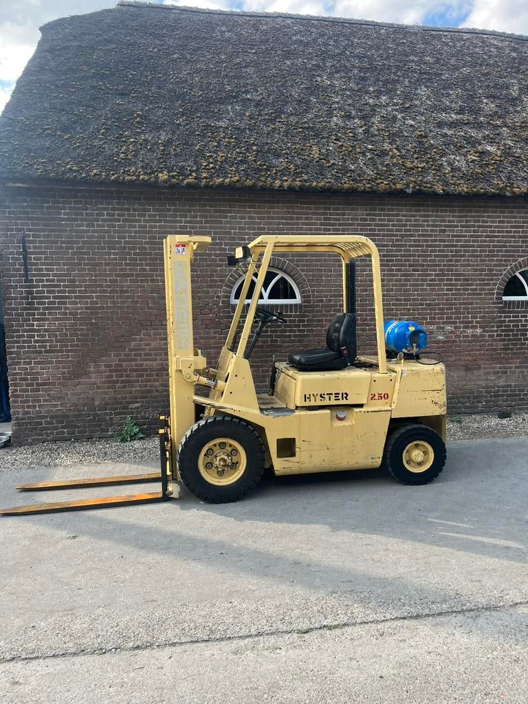 Hyster 2.5xl freelift 3delig mast 460cm lpg ruw terrein top✅, Ophalen of Verzenden, LPG, Heftruck