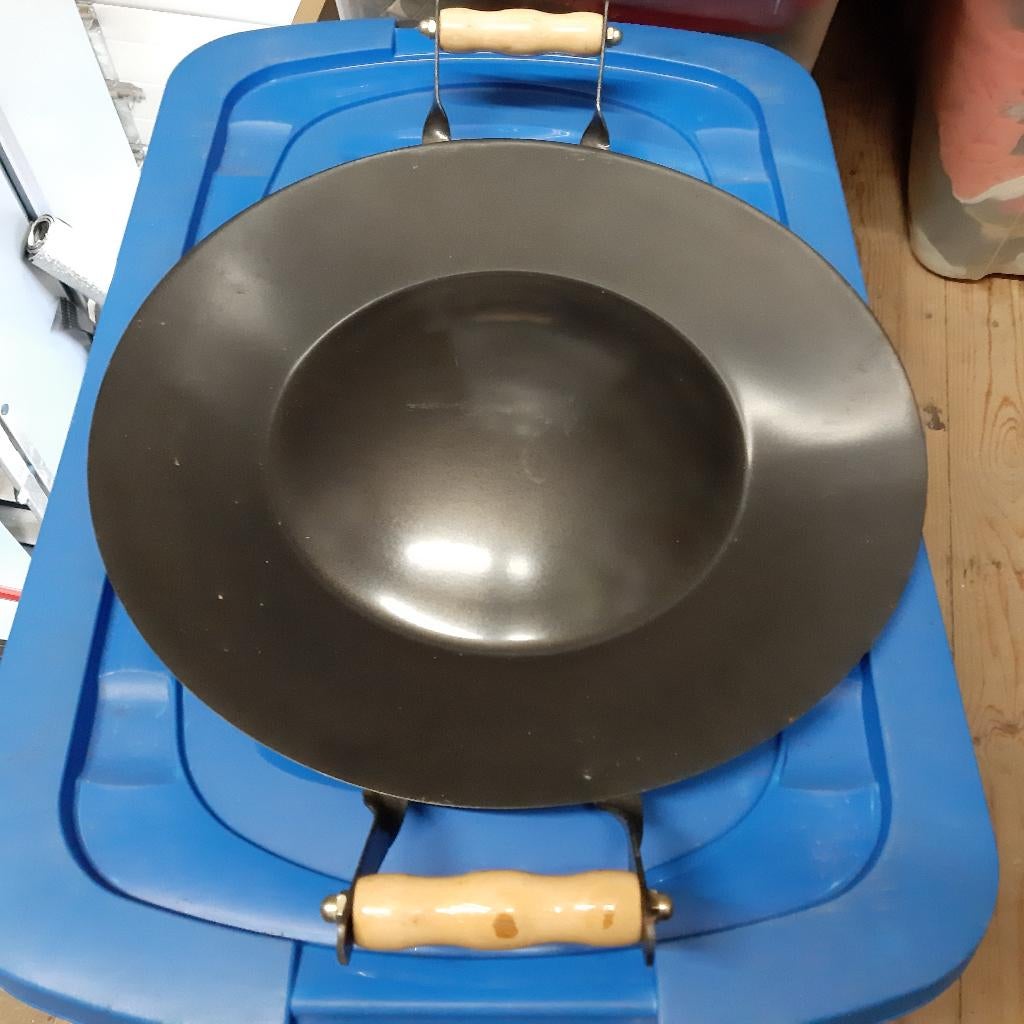 Wokpan nieuw, Huis en Inrichting, Keuken | Potten en Pannen, Ophalen of Verzenden, Nieuw, Aluminium, Wok